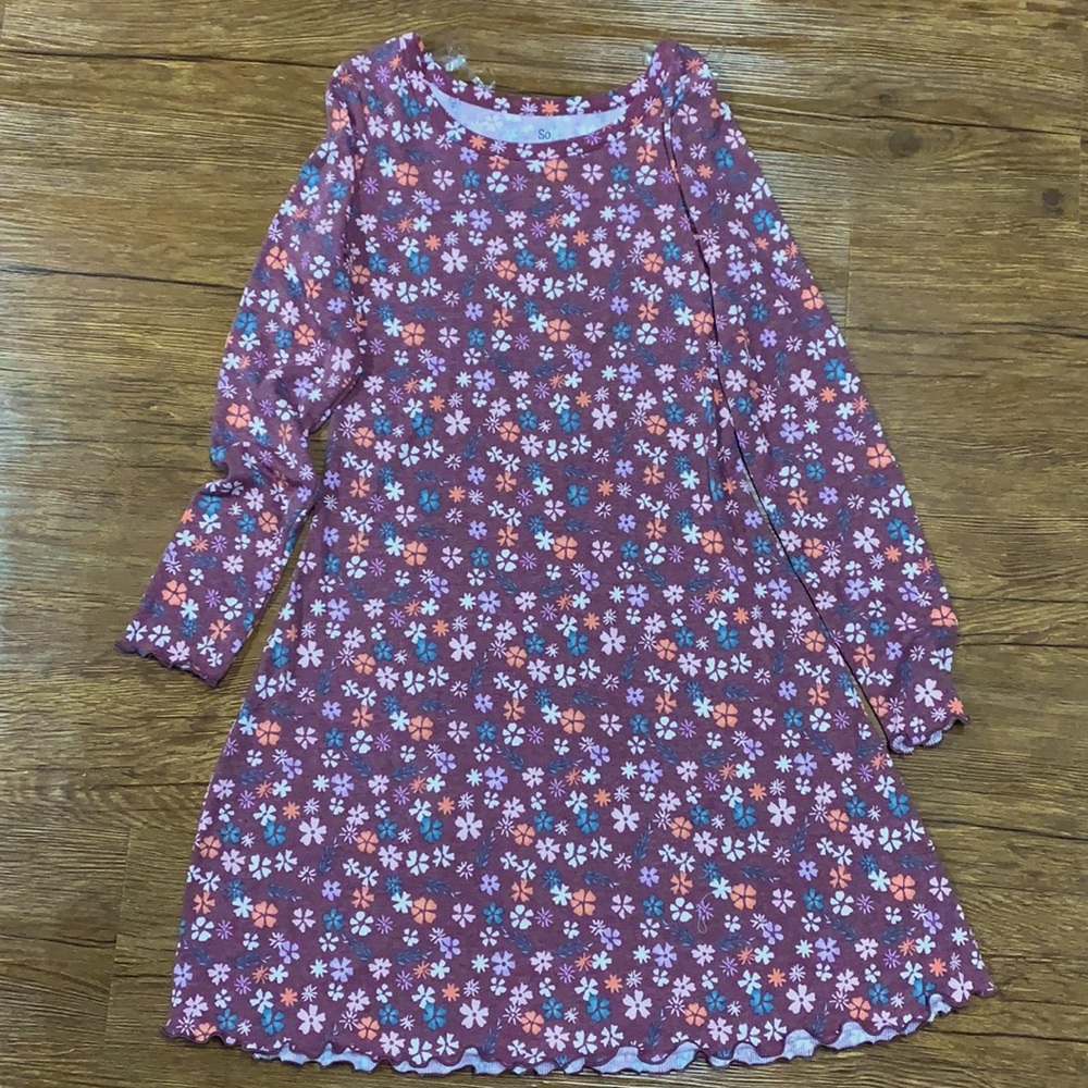 Girls long sleeve a line dress.